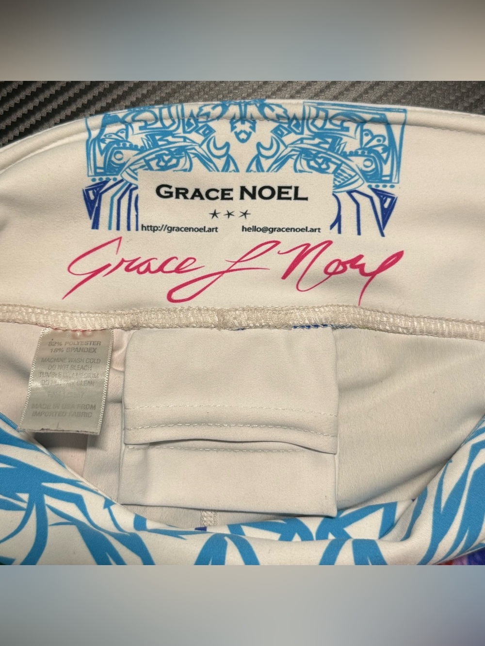 🦄 Grace Noel Rainbow Unicorn Art Leggings Size Large Festival Fantasy - Picture 8 of 11